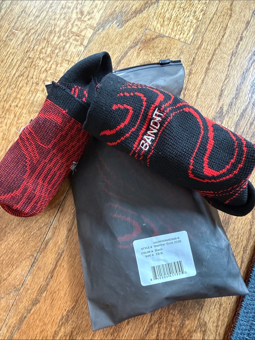Bandit Membership Black and Red Performance Socks